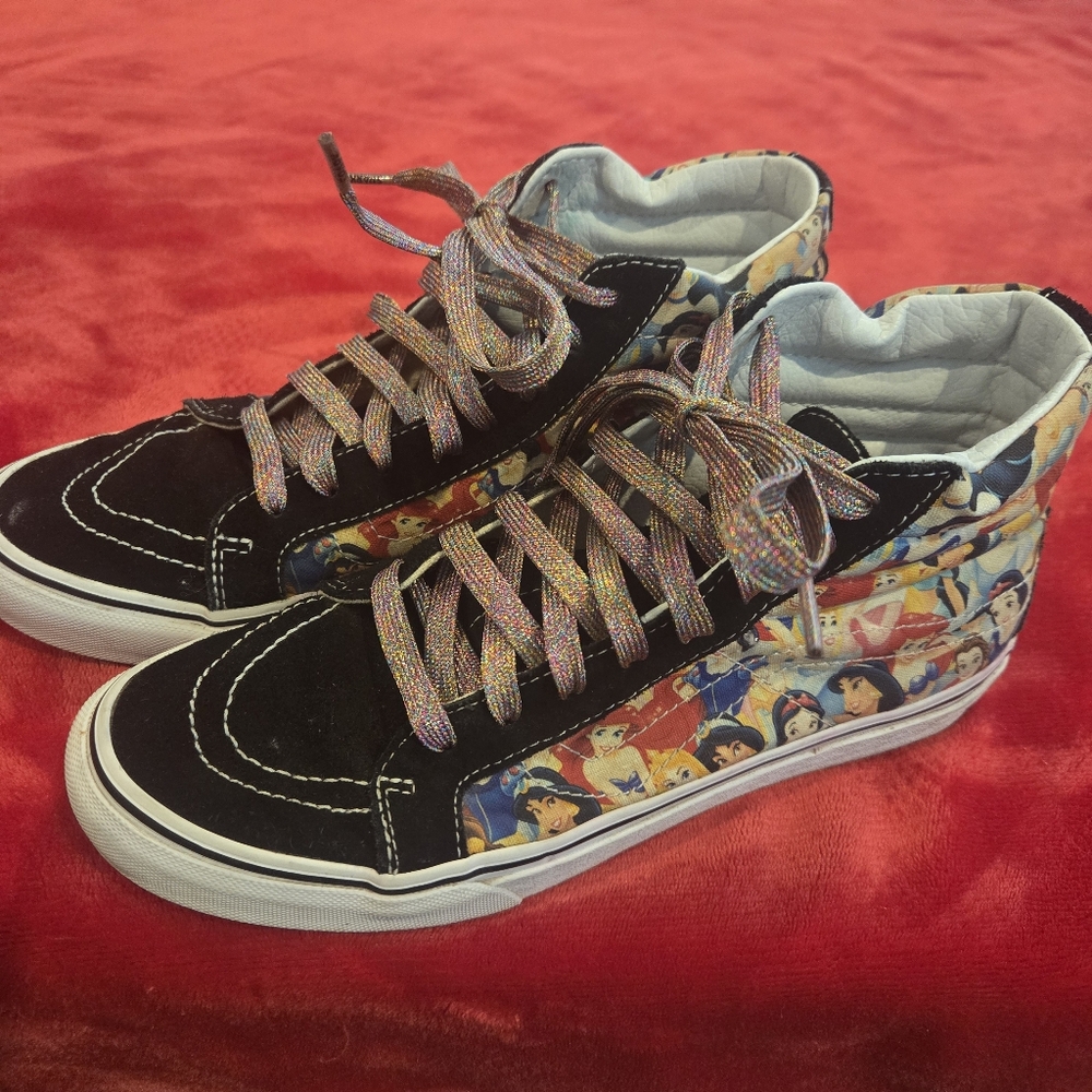 RARE Vans x Disney Sk8 Hi Slim Princess Sneakers Limited Edition, Womens 9